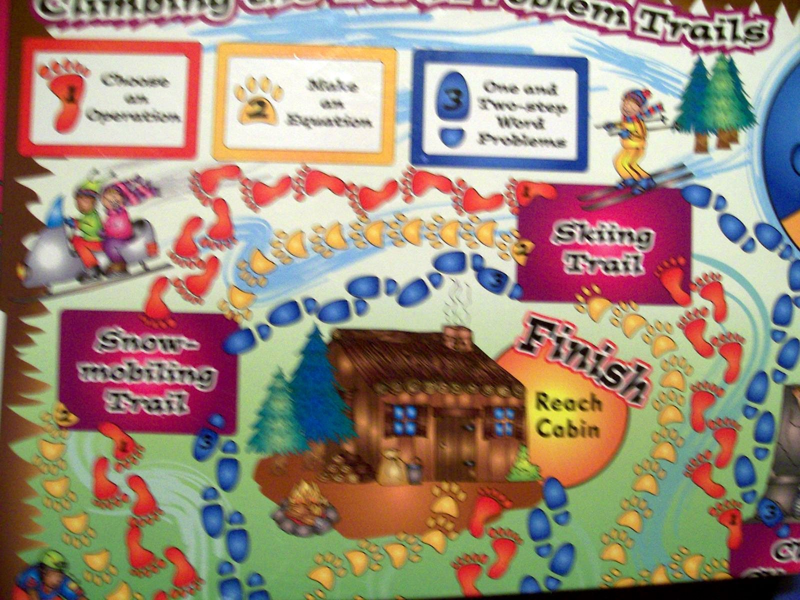 Flip Over Math Climbing the Word Problem Trails Game 2-4 Players Grades 3-5