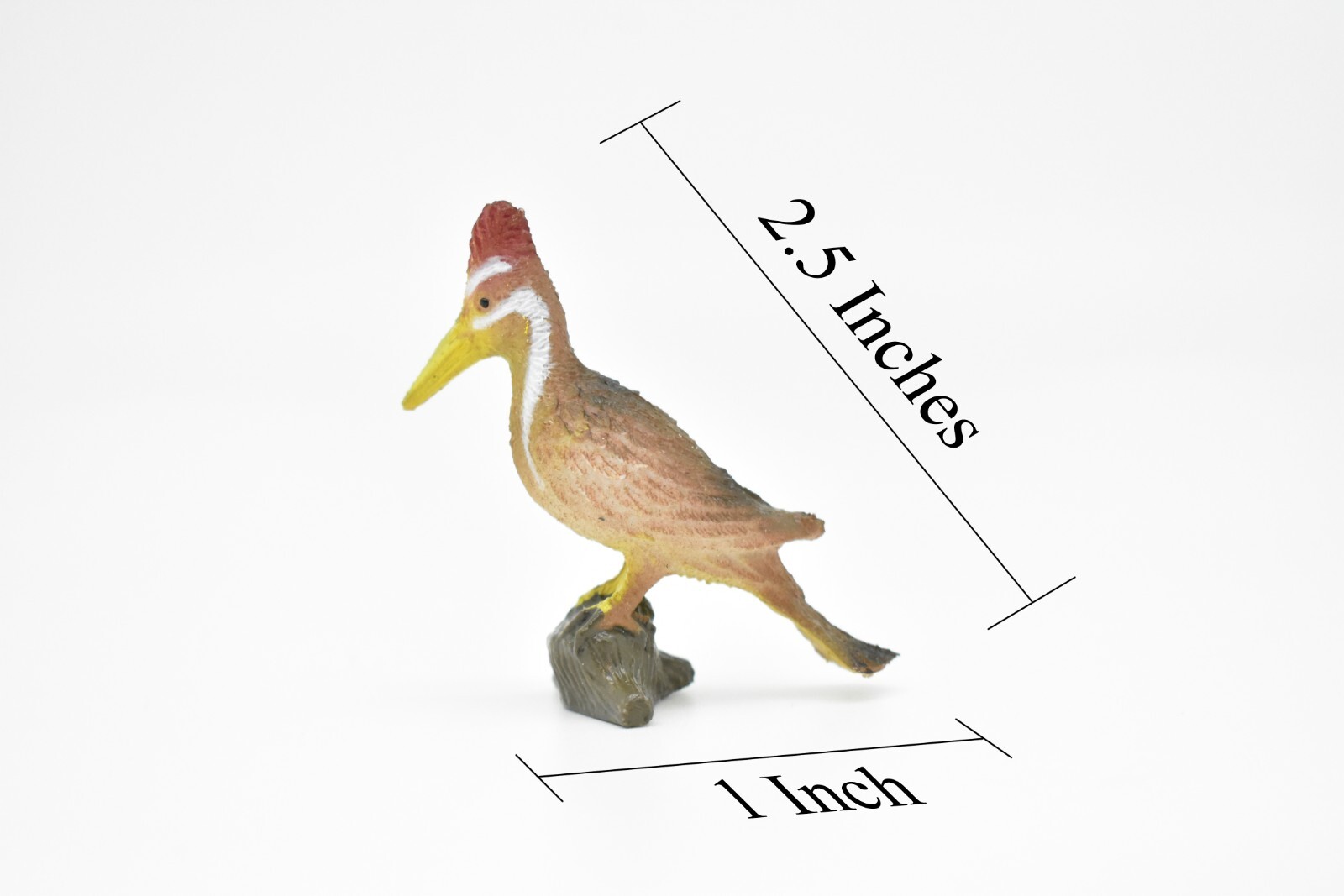 Woodpecker, Pileated, Realistic Plastic Model Bird, Hand Painted Toy 2 1/2″