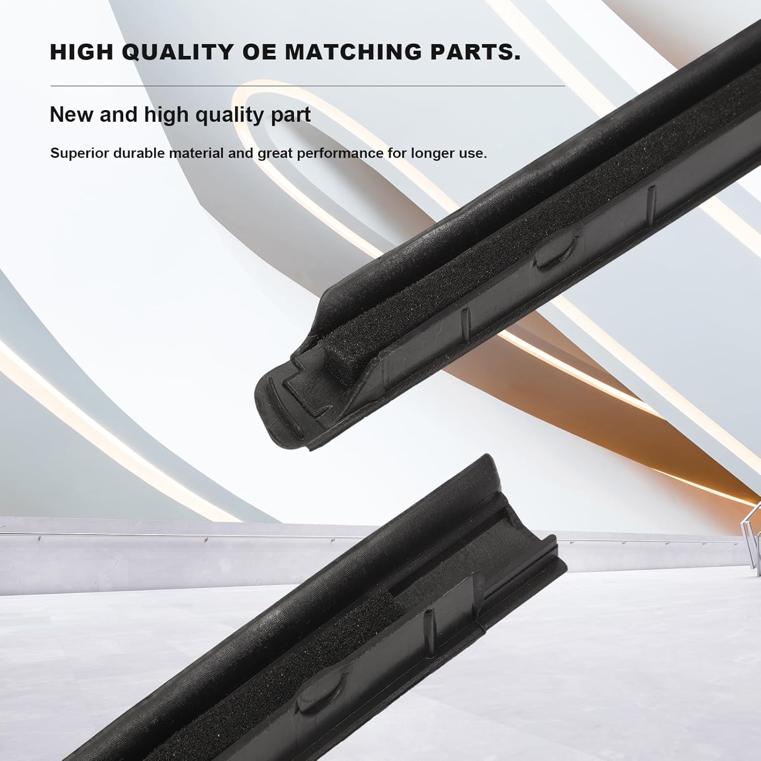 Pack of 2 Front Right & Left Windshield Molding Strip Fit for Dodge Ram 1500
