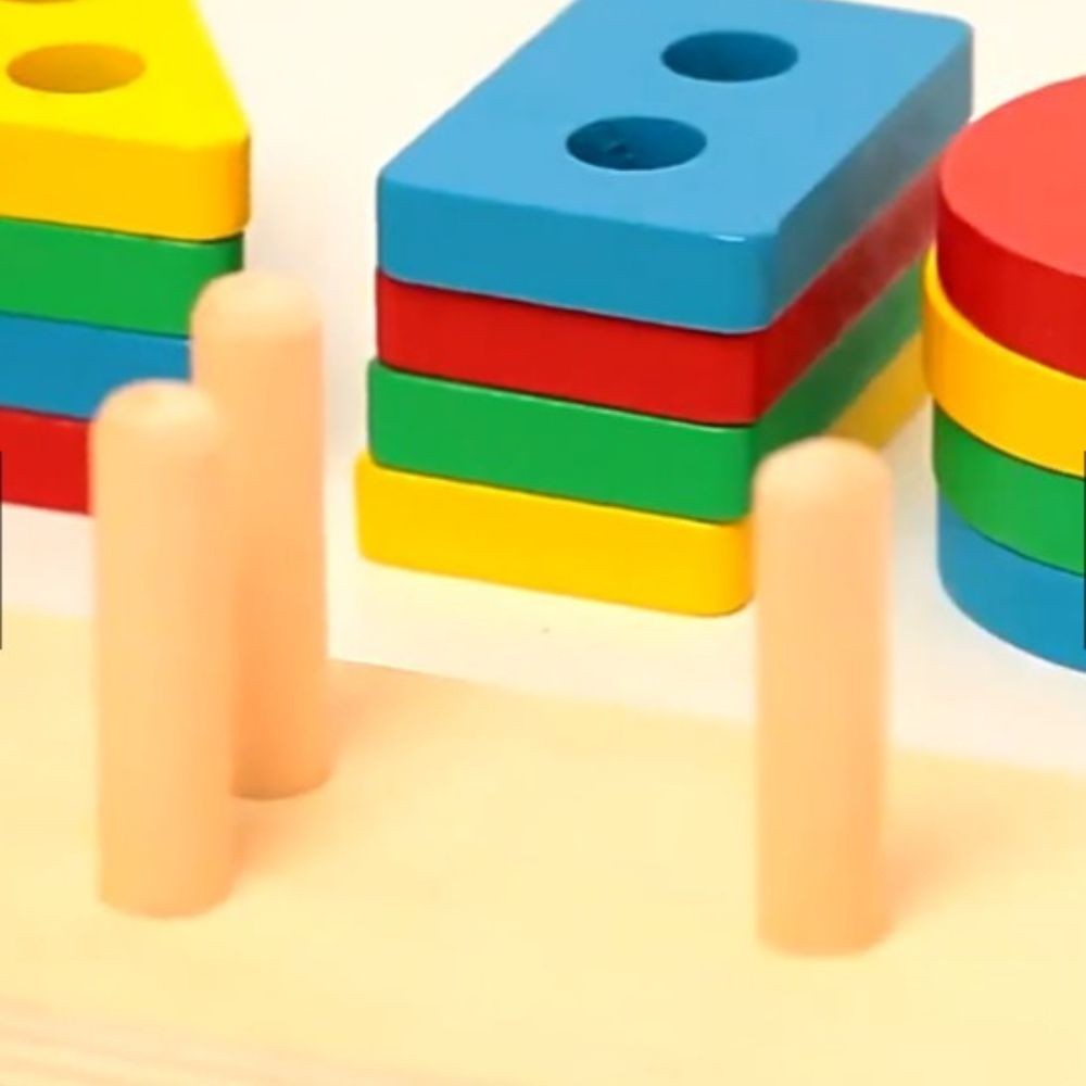Gift Montessori Wooden Sensory Toys for Toddlers Age 1-3 Educational Puzzle