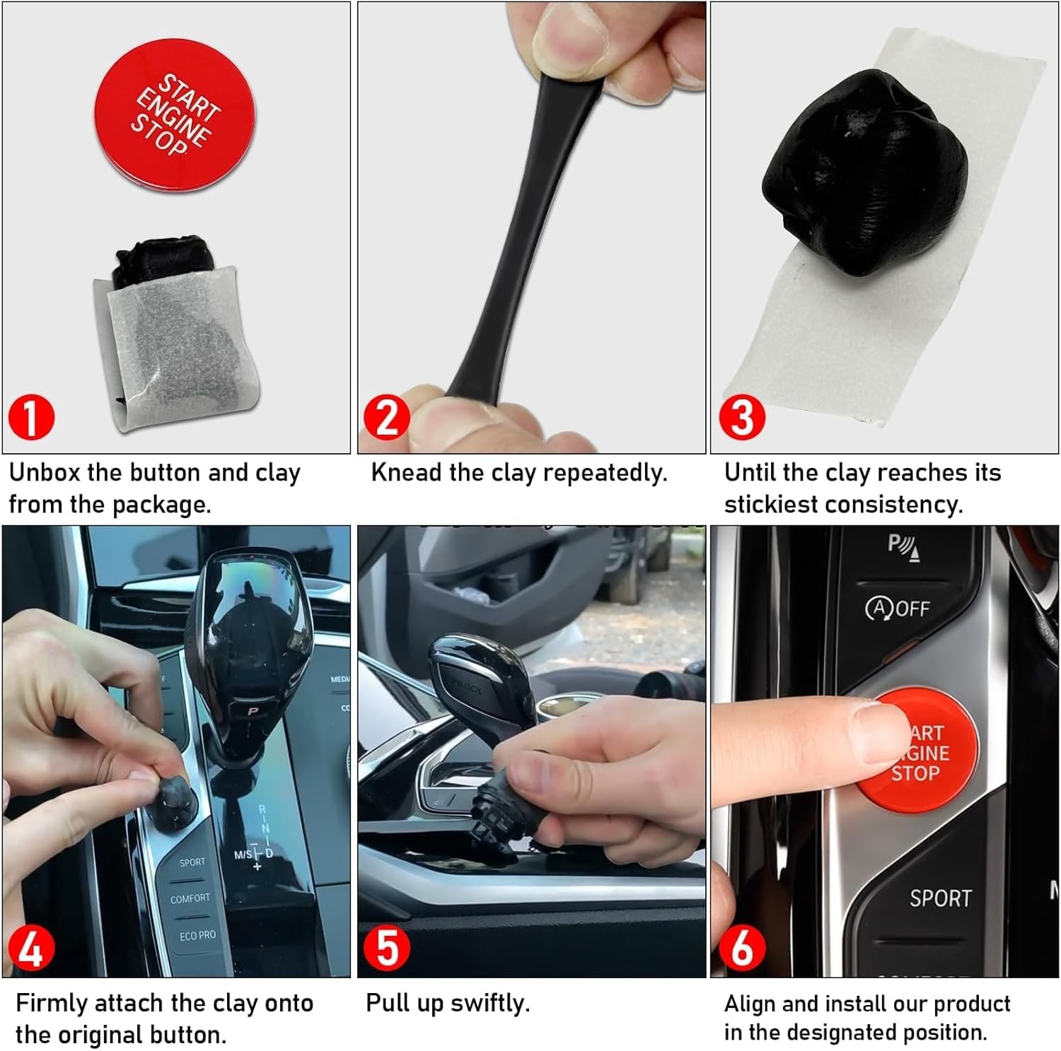 Jaronx BMW Red Start Stop Button Cover