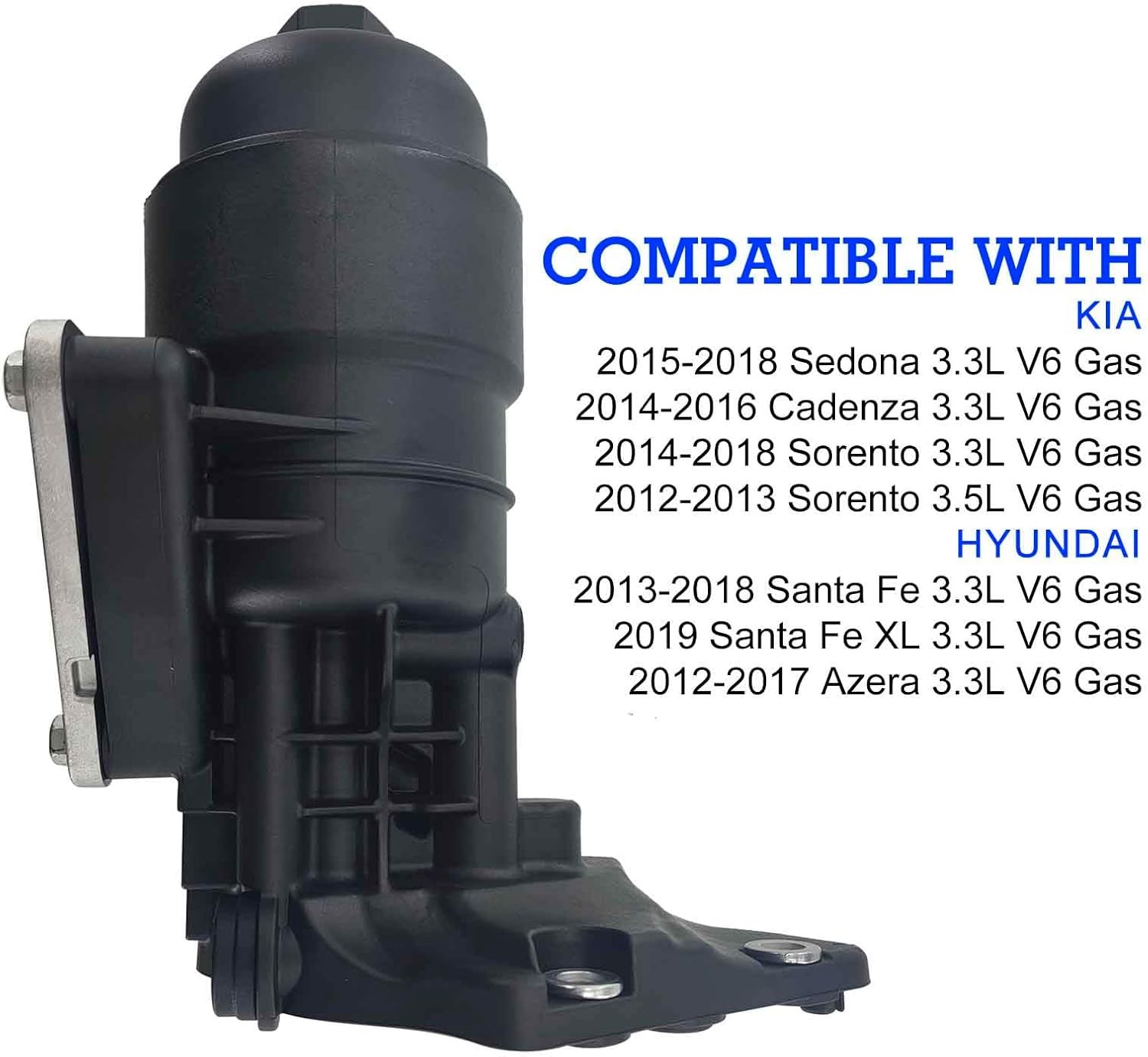 26300-3CAB1 Complete Oil Filter & Housing Assembly for 2012-2019 Kia