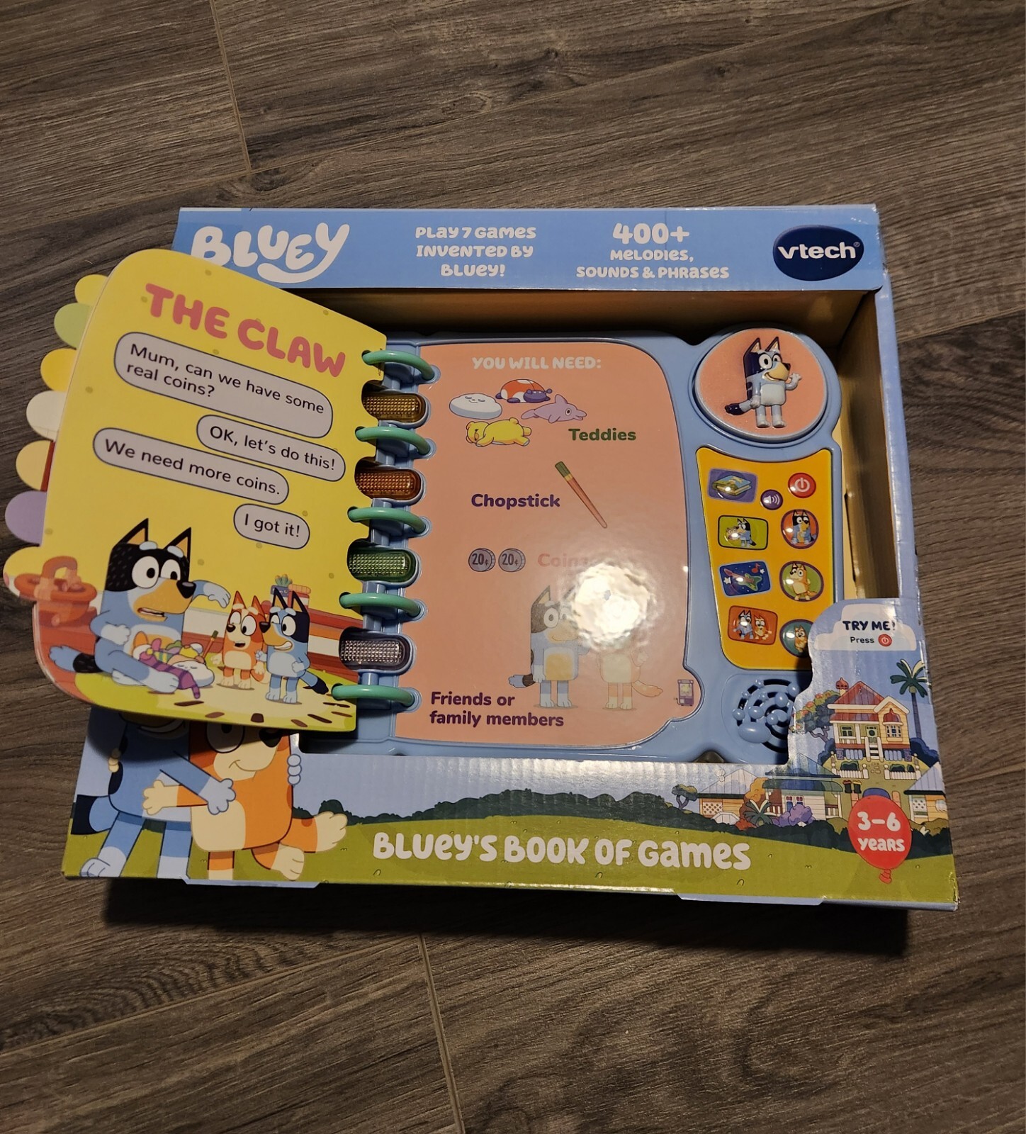 NEW! VTech Bluey’s Book of Games Interactive Pretend-Play Book for Preschoolers