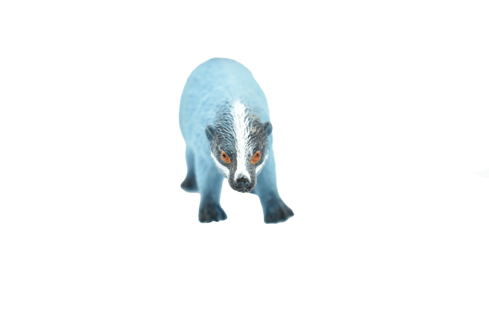 Badger, Blue, European badger, Very Nice Plastic Animal, Toy, Kids, 3″ F322