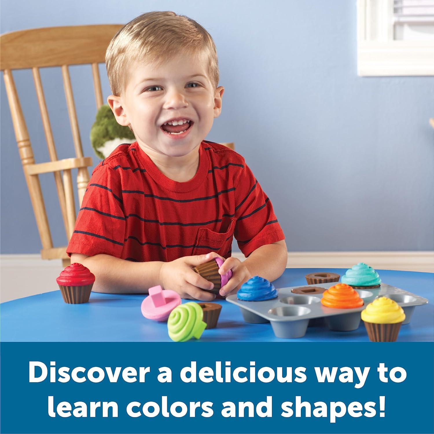 Smart Snacks Shape Sorting Cupcakes,17 Pieces, Ages 18 Months+, Fine Motor, C…