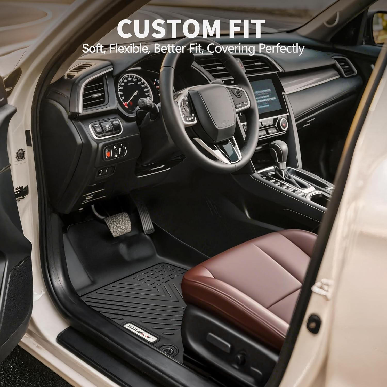 Floor Mats Fit for 2013-2018 Dodge Ram 1500/2500/3500 Crew Cab, 2019-2024 Ram
