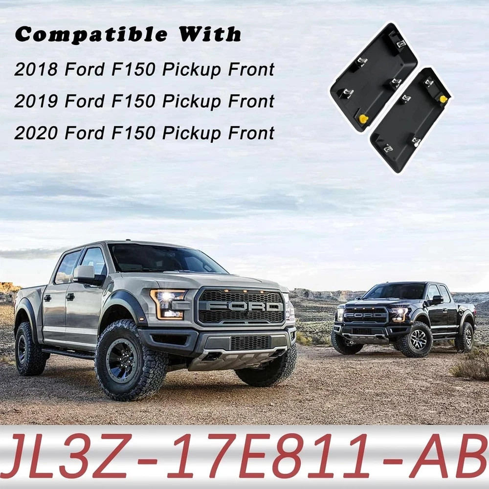 JL3Z-17E810-AB Front Lower Grille Trim 18-20 F-150 Pair