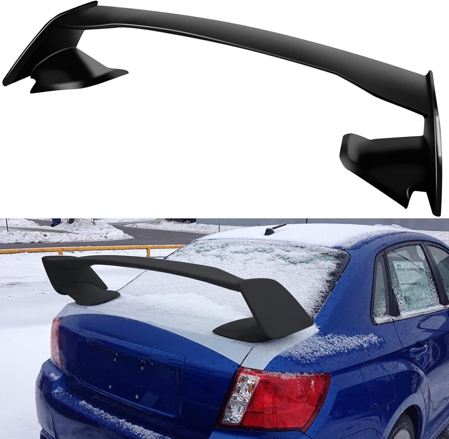 cciyu Matte Black ABS Rear Spoiler Wing fit for 2015 2016 2017 2018 2015-2018