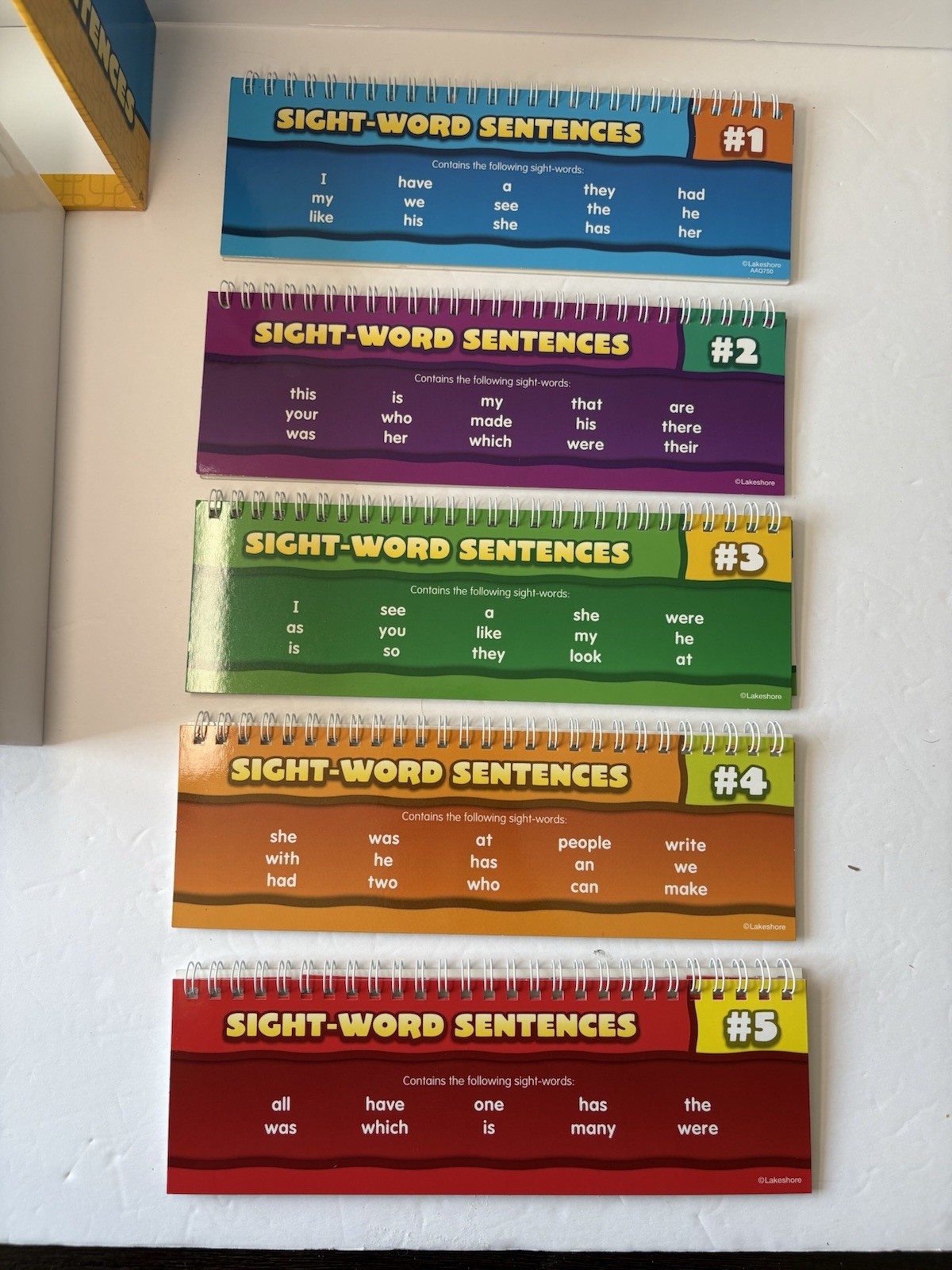 Lakeshore Flip & Read 100 Sight Word Sentences 15 Flip Books Complete VGC HH706