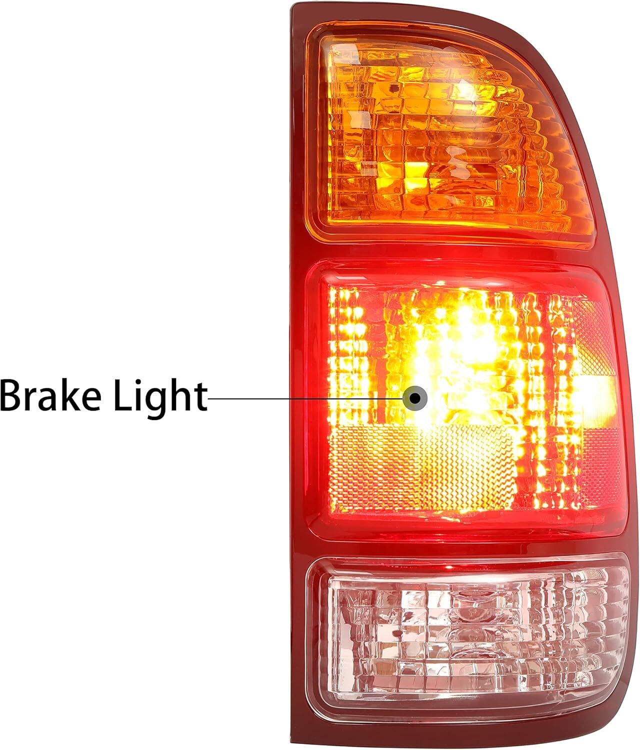 2000-06 Toyota Tundra Tail Light Right Passenger Red Amber Clear Housing & Bulbs
