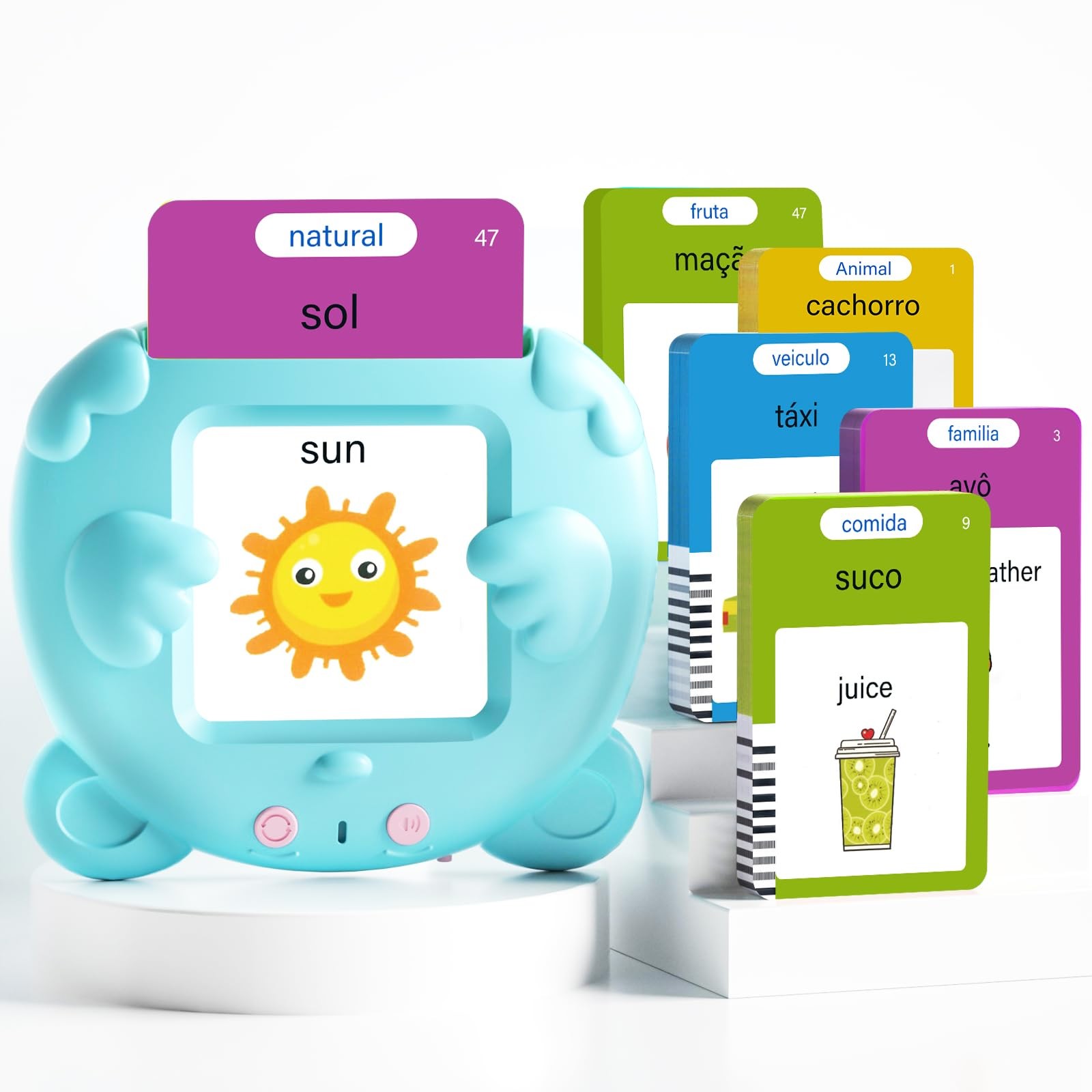 Portuguese and English Talking Flash Cards for Kids, 510 Sight Words Bilingua…