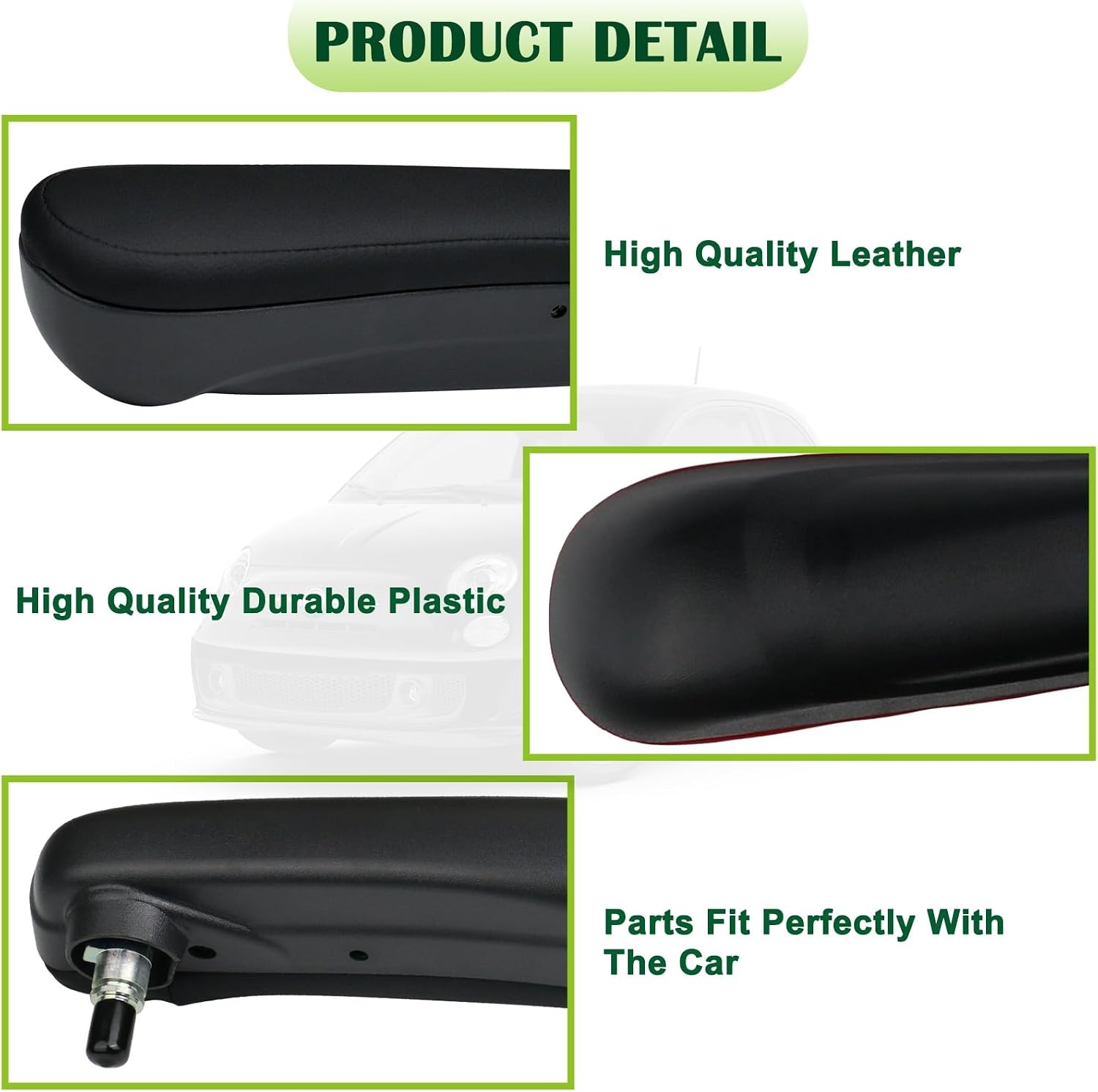 Front Driver Side Seat Armrest Adjustable Arm Rest Black Compatible with