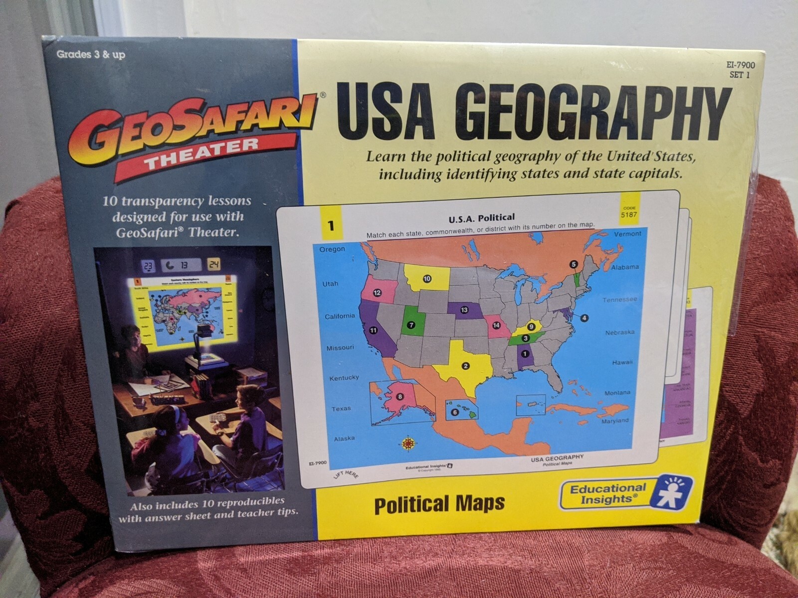 Geosafari Theater Educational Cards Homeschool Teaching Transparency Lessons