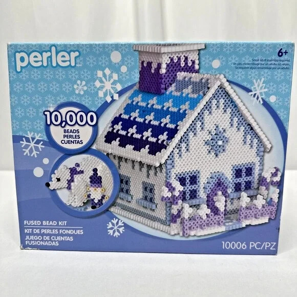 PERLER FUSED BEAD KIT – 10,000 BEADS – ICE HOUSE – 6+