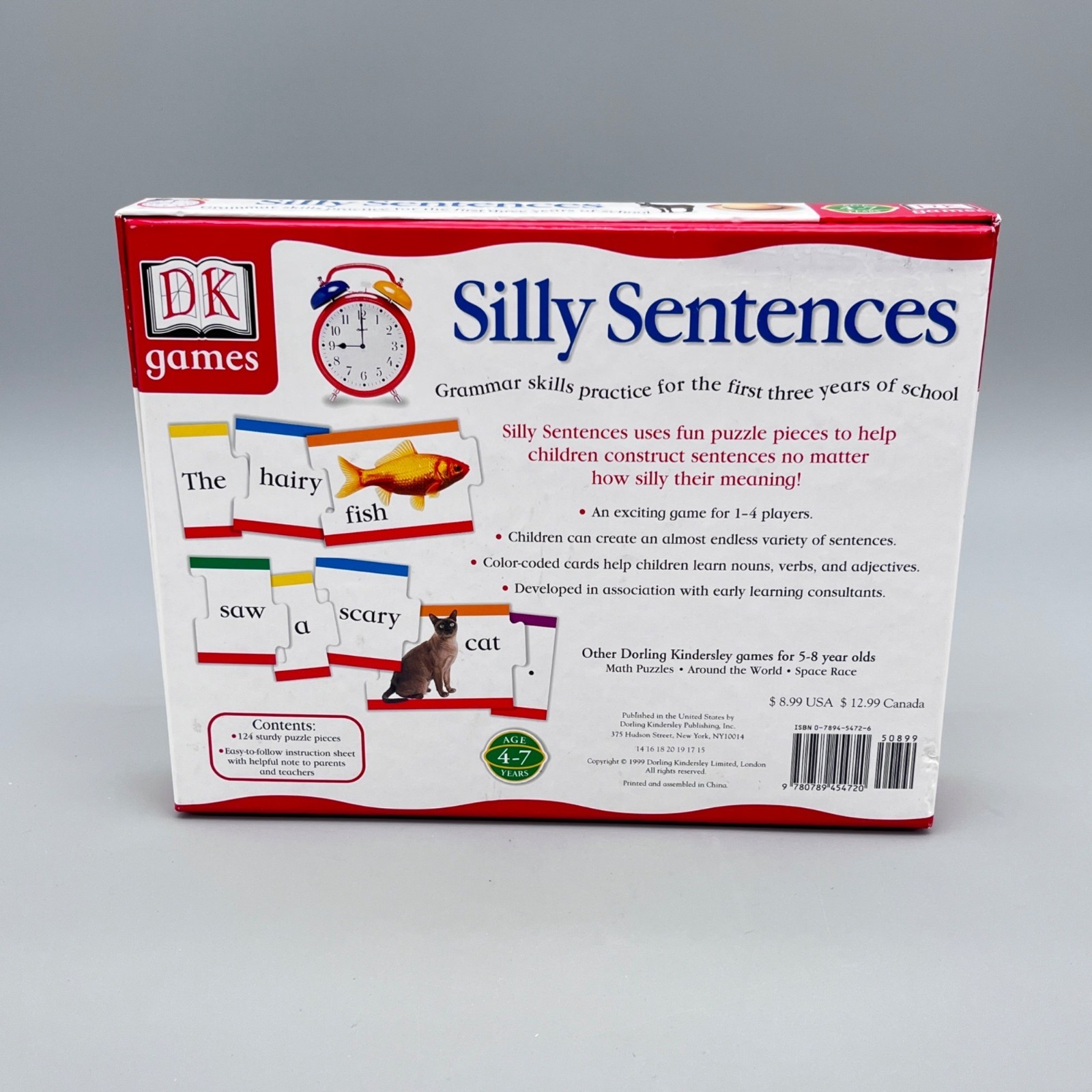 DK Games Silly Sentences Grammar Puzzle Game Educational Learning Tool Ages 4-7