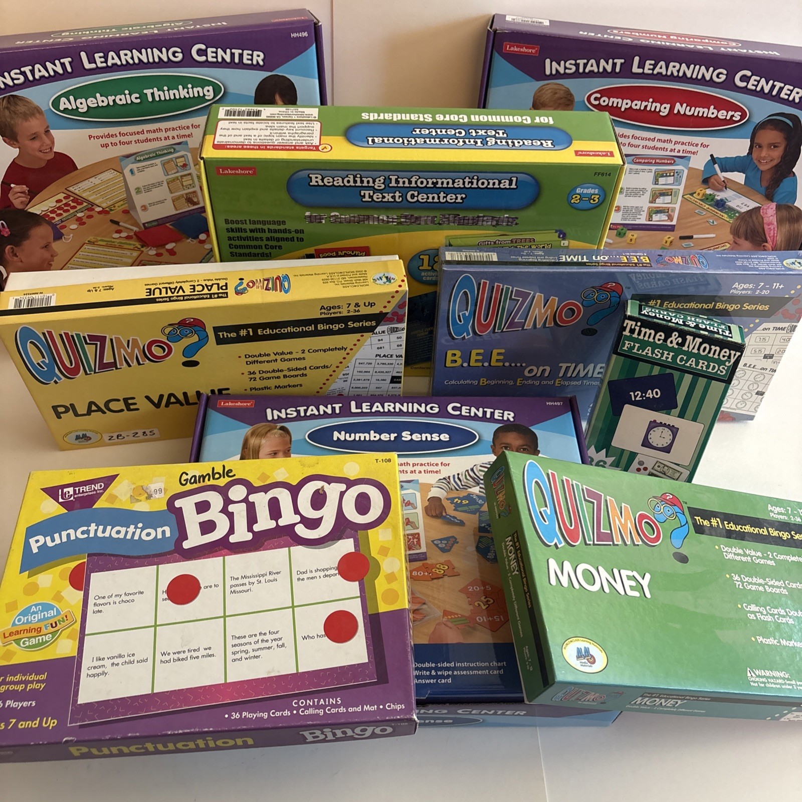 Learning Center Lakeshore Activity Set Lot Of 9 Games 7+ Homeschool Education