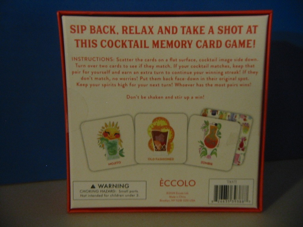 Matching Cocktail Game New Factory Sealed 52 Cards 3 Up