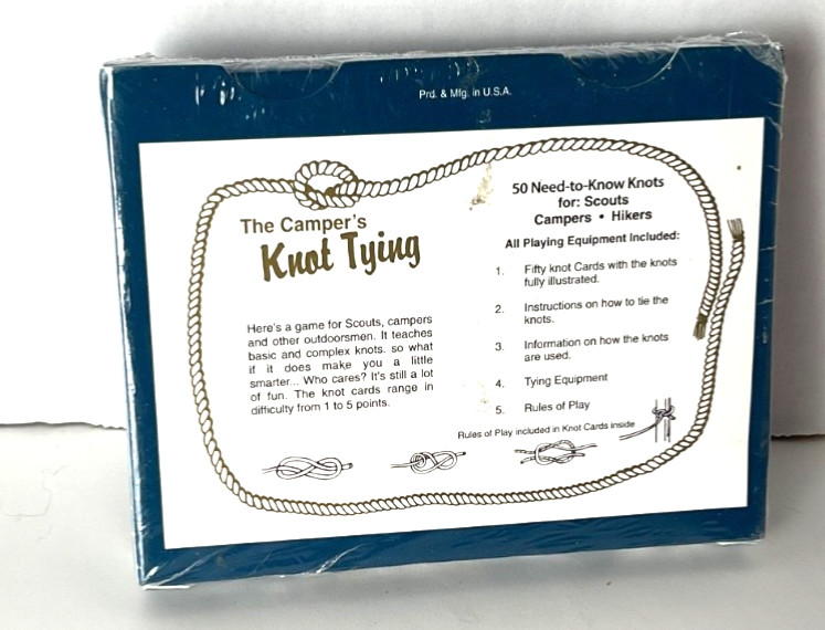 The Camper’s Knot Tying Game 50 Need To Know Knots Equipment Included Brand New
