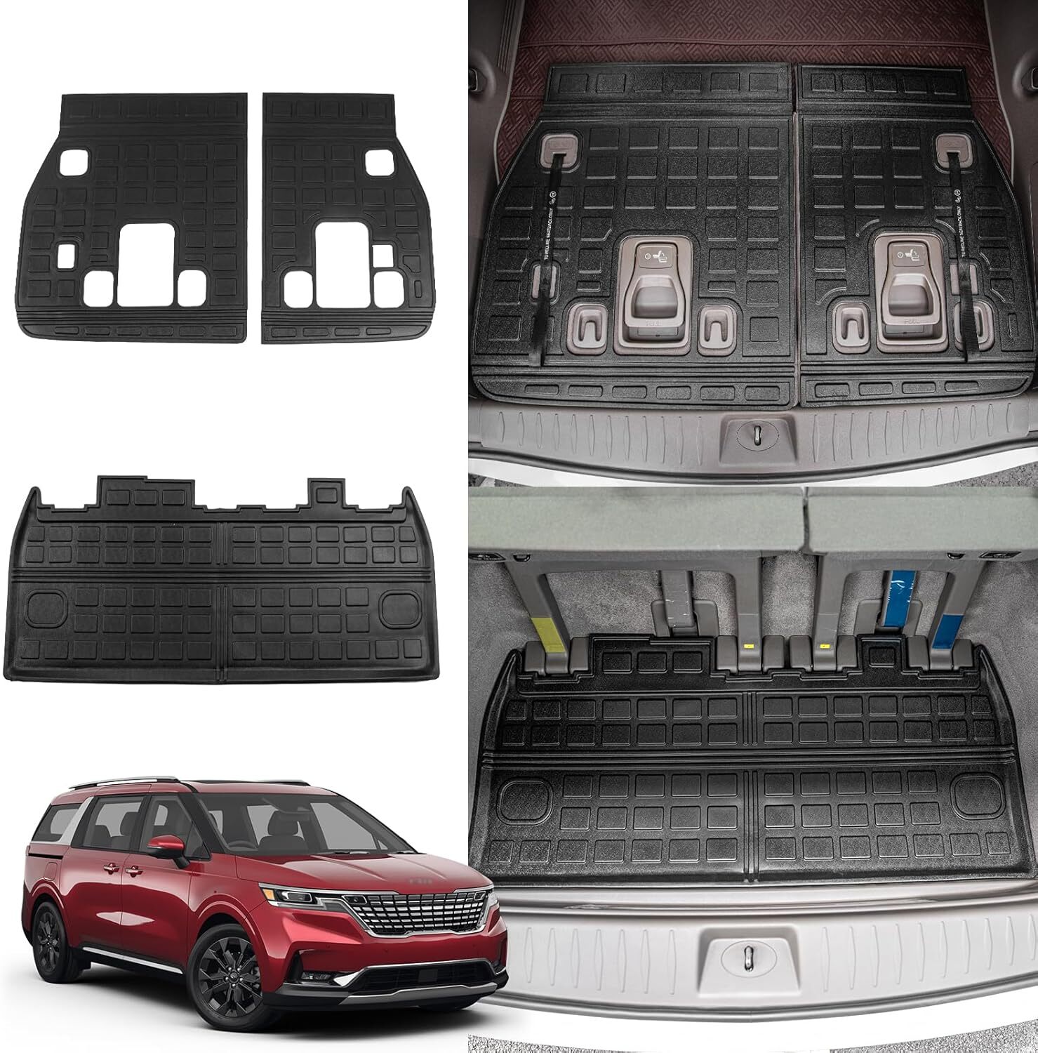 Rongtaod Cargo Mat Compatible with 2022 2023 2024 2025 KIA Carnival Cargo Mat