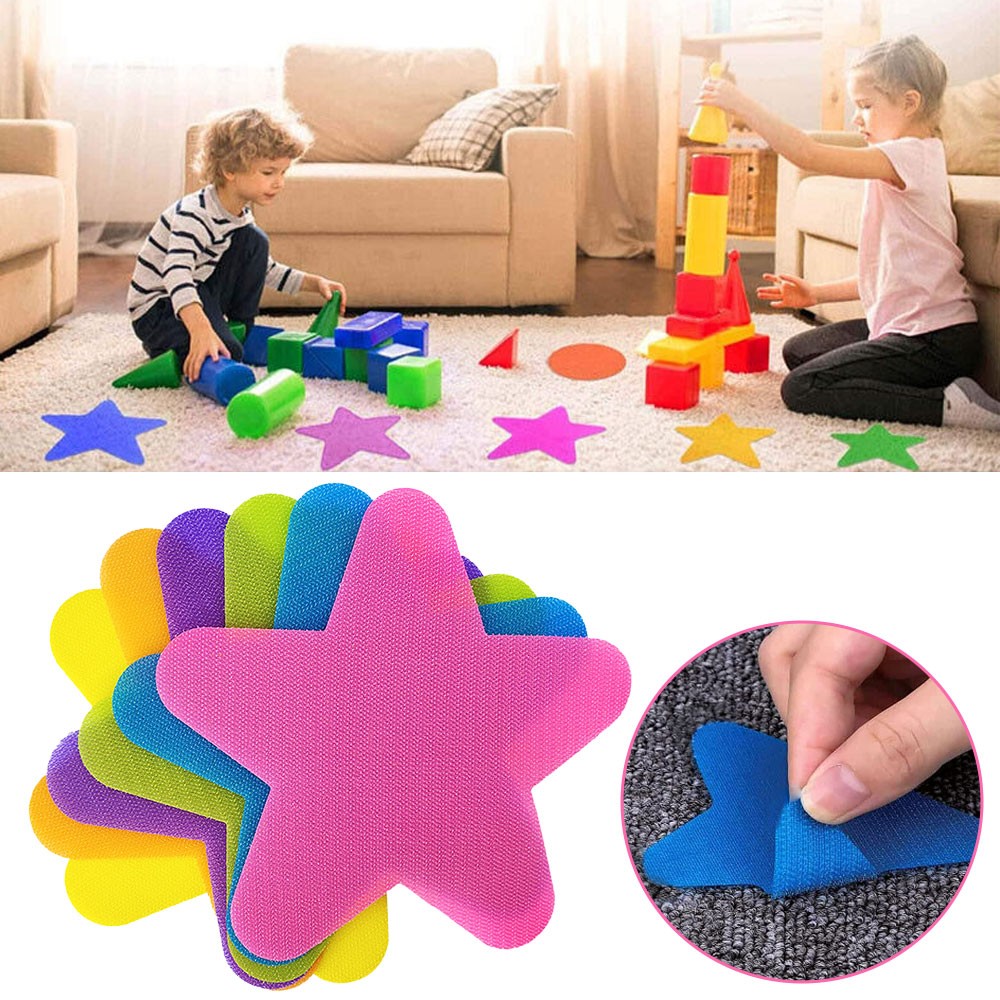 Carpet Spot Markers Kinder Stars Easy Teach Tool Game Sit Dot Portable TL