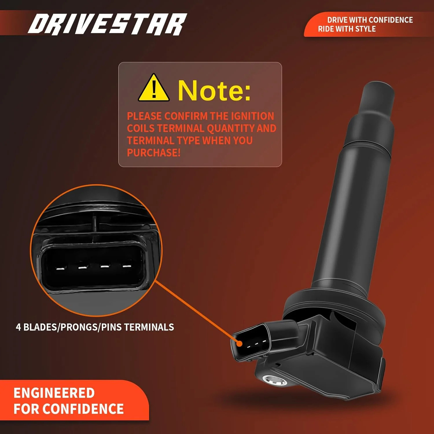 UF230 Ignition Coil Compatible with Toyota 2000-2009 Tundra 4Runner Sequoia Land