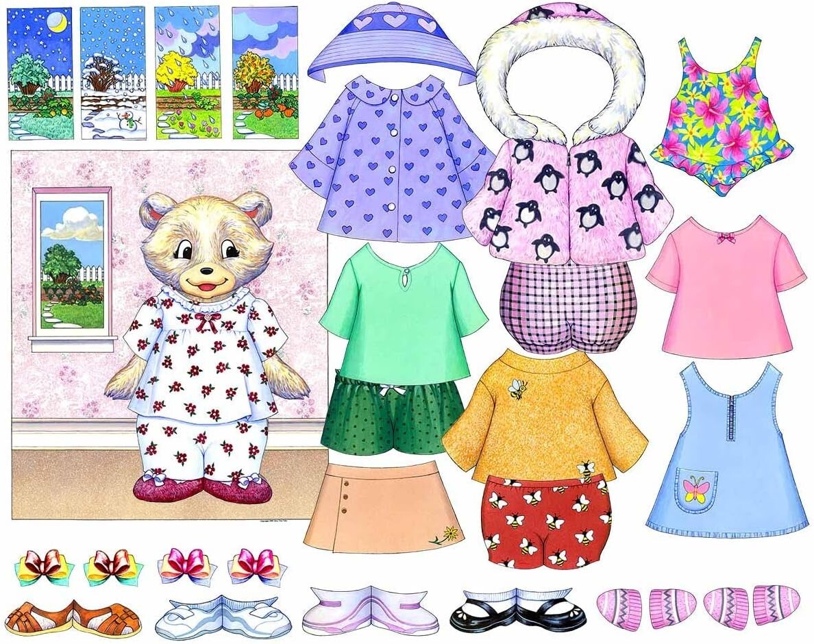 Girl Dress Me Weather Bear Felt Figures Flannel Board Stories preschool large