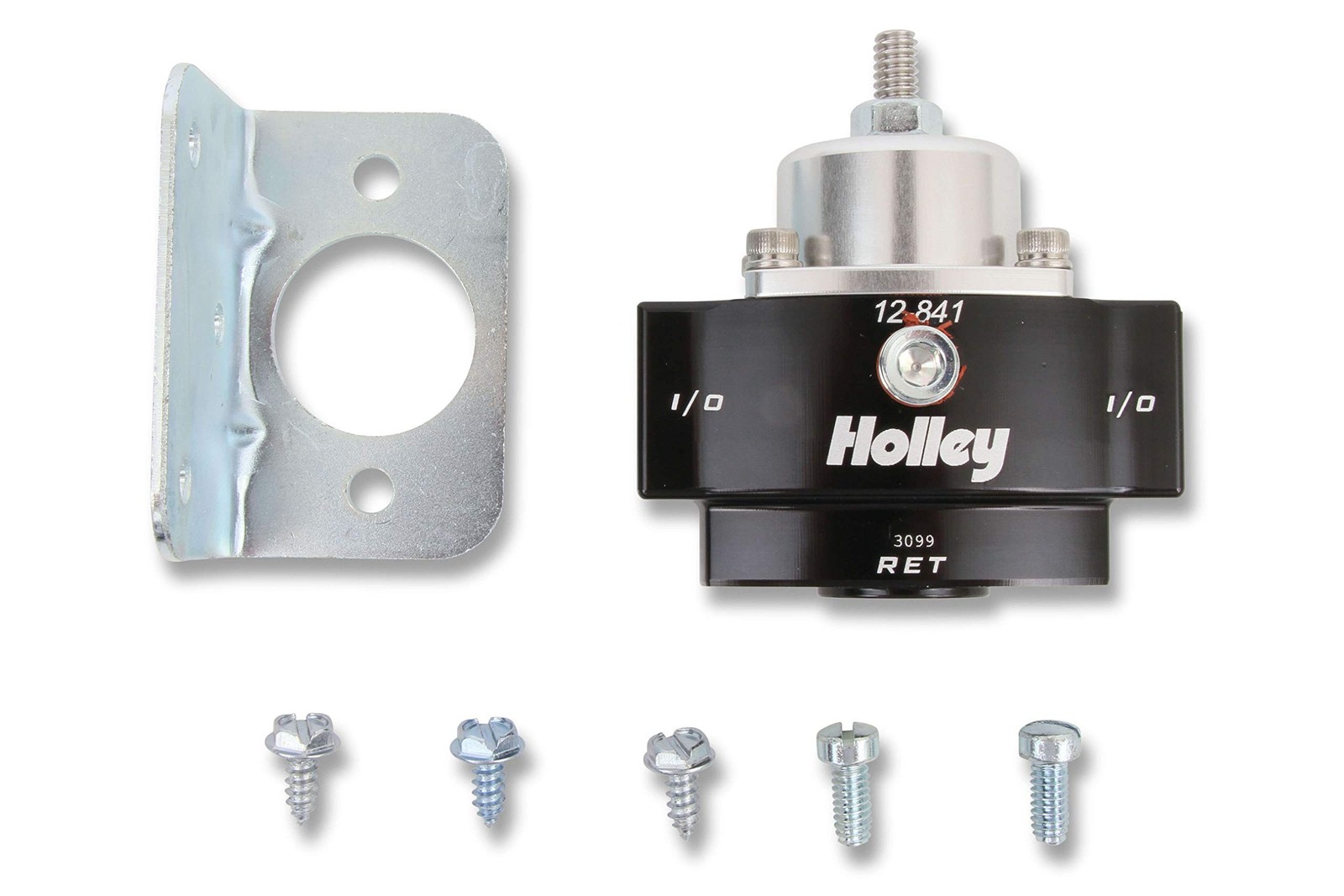 Holley 12-841 4.5-9 PSI Adjustable Bypass Billet Fuel Pressure Regulator with…