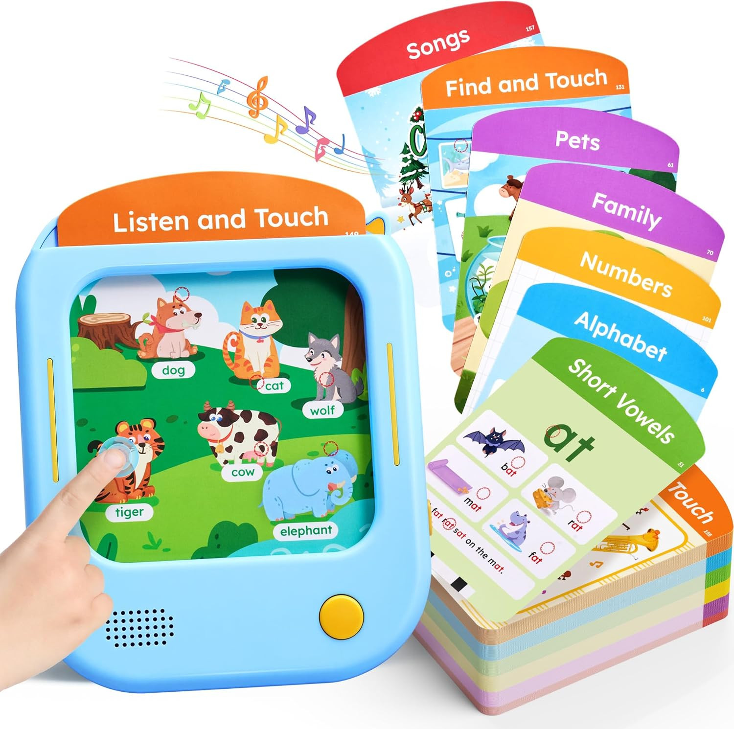 Tableta de aprendizaje para ninos 156 paginas de tarjetas didacticas con 20