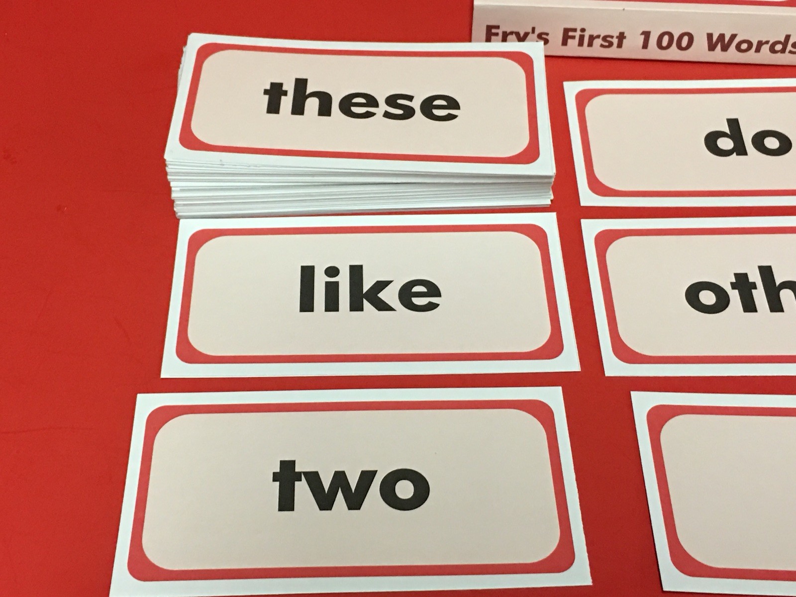 NEW Fry’s First Hundred Words – Reading – Fry Sight Word Flash Cards – 100 cards