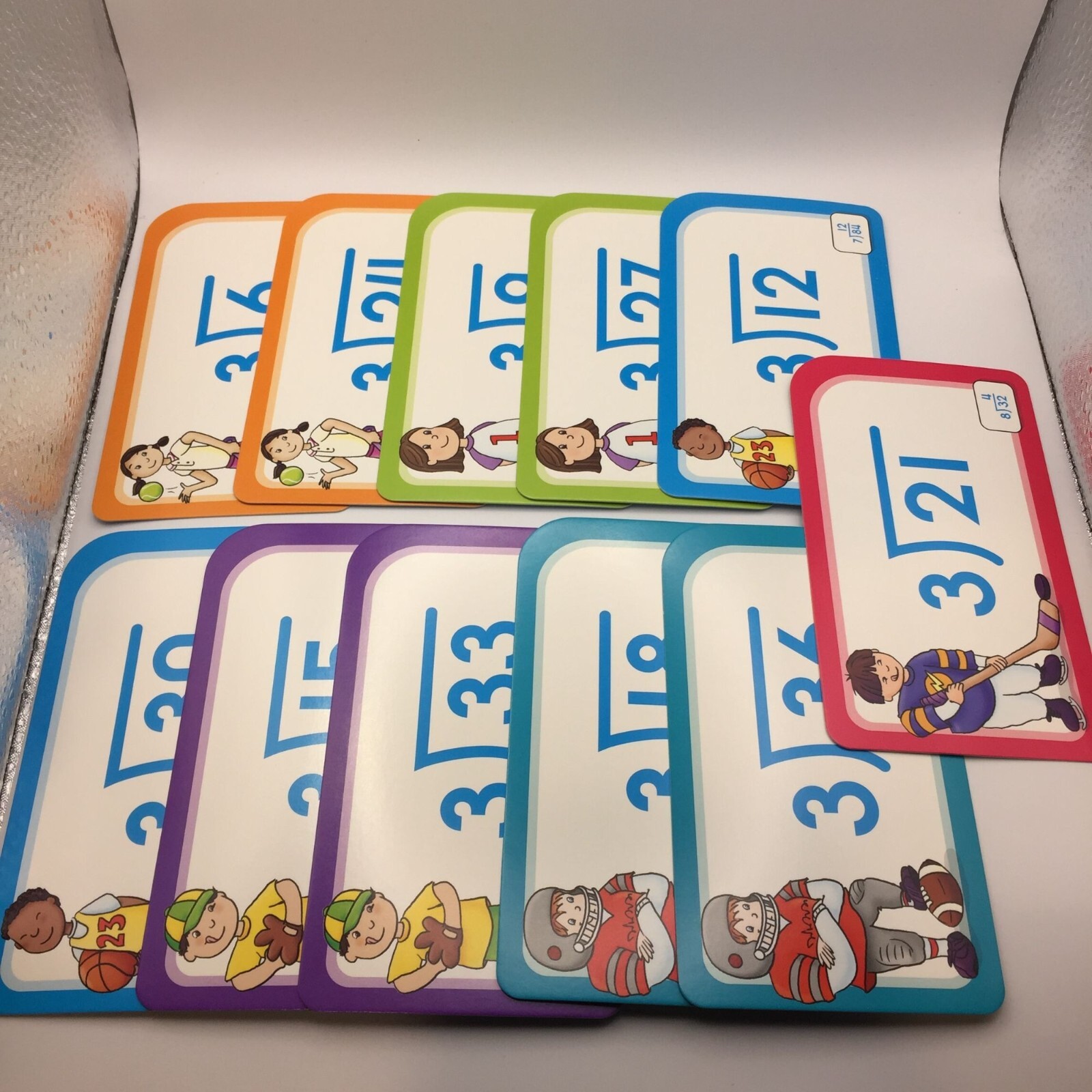 2 Packs Flash Cards School Zone Division 0-12 Fun Logic Alphabet Photo Counting