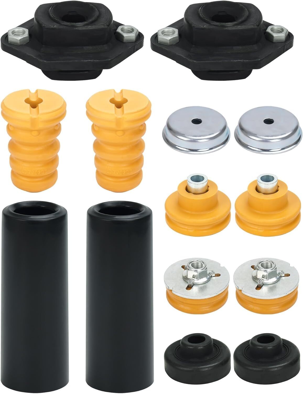 WayJun Rear Upper Lower Shock Mounts Grommets & Bump Stops Kit Compatible with