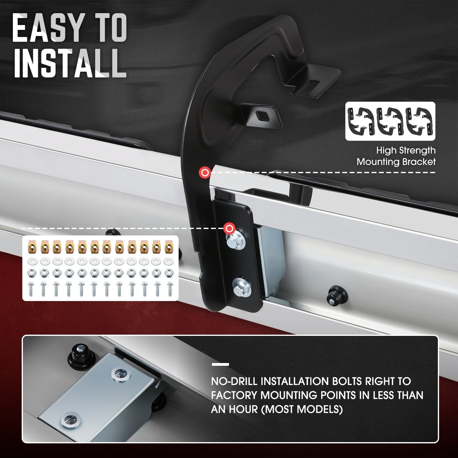 69 Inch Flat Running Boards Compatible 2007-2012 DNA Motoring Side Step Bars