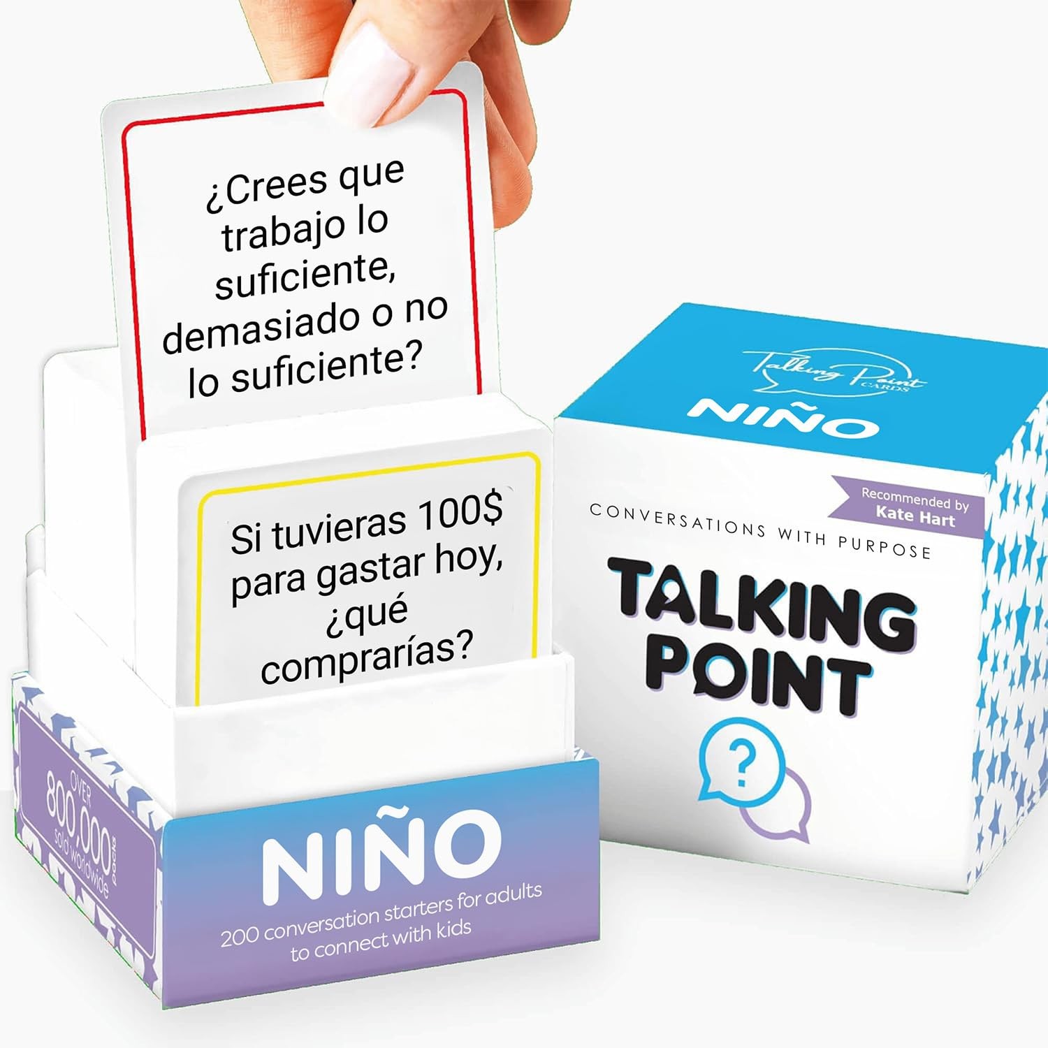 Kids Conversation Cards 200 Count Niños en español Childrens Family Game