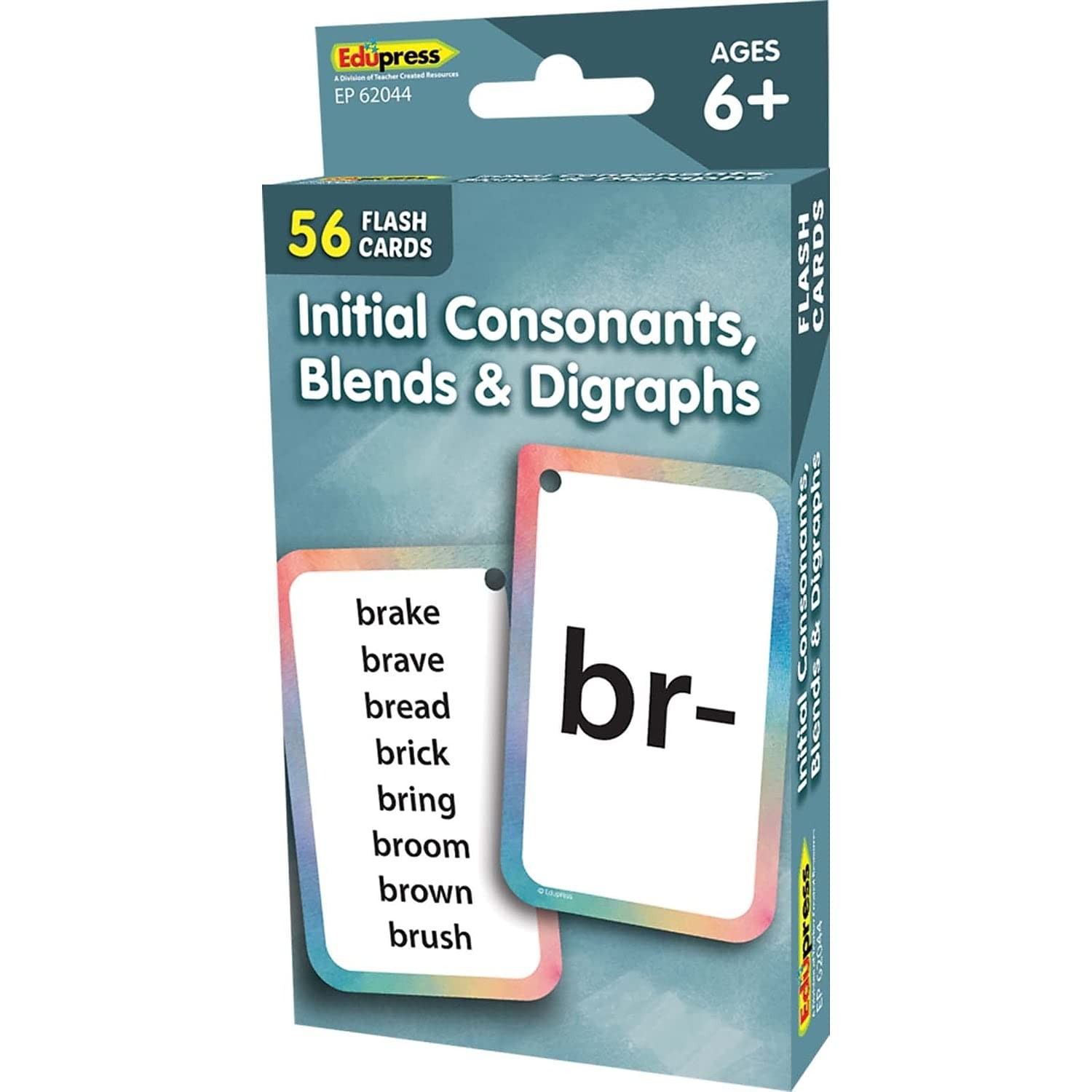 Flash Cards Set 56 Durable Double Sided Initial Consonants Blends Digraphs