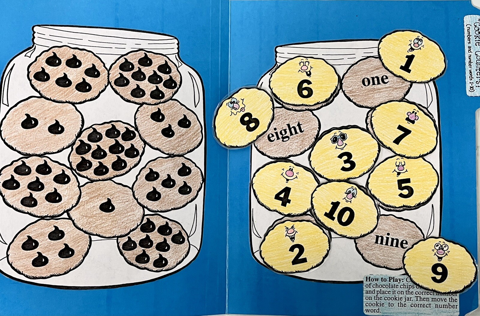 Cookie Counters: Numbers Game 1-10 Grades K-1 Carson Dellosa File Folder Game