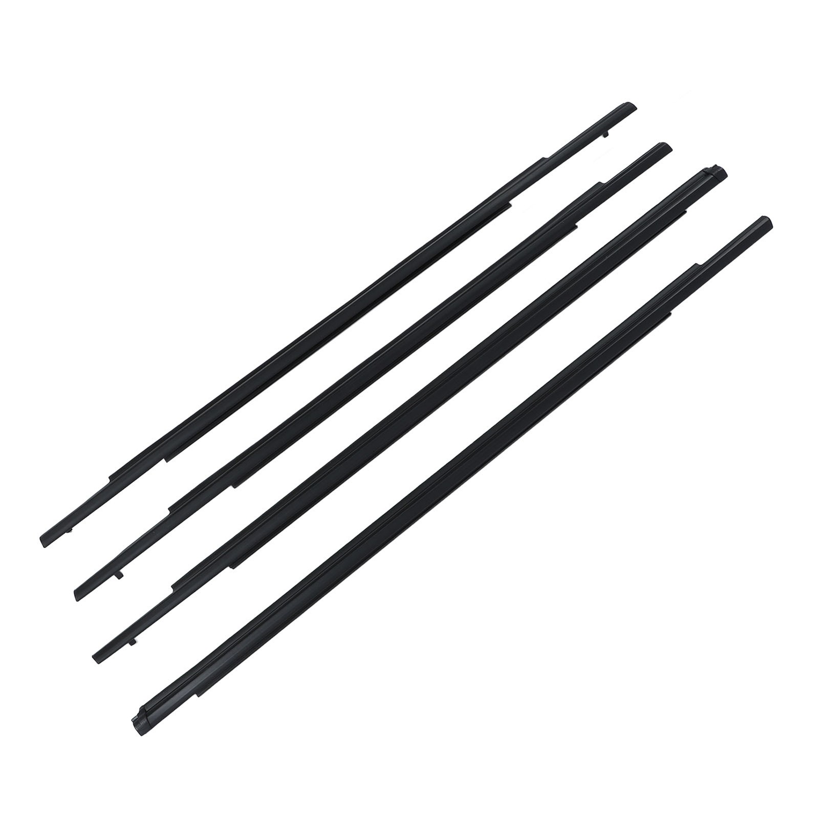 4PCS Black Car Window Weatherstrip Seal Belt Strong Sealing For Outlander A MCKQ