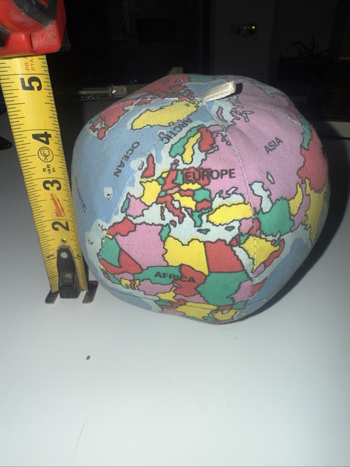 1983 Hugg-A-Planet Earth*Plush Globe w/ Soviet Union