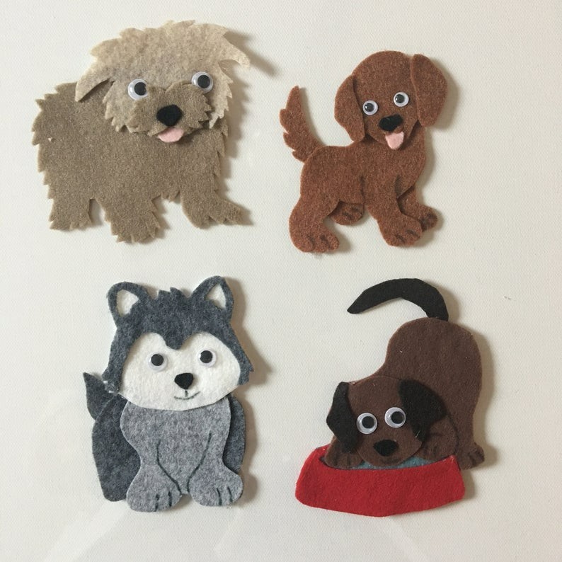 Perfect Pets -Fish-Repitles- Dogs-Cats Sample Set for Felt /Flannel Board Play