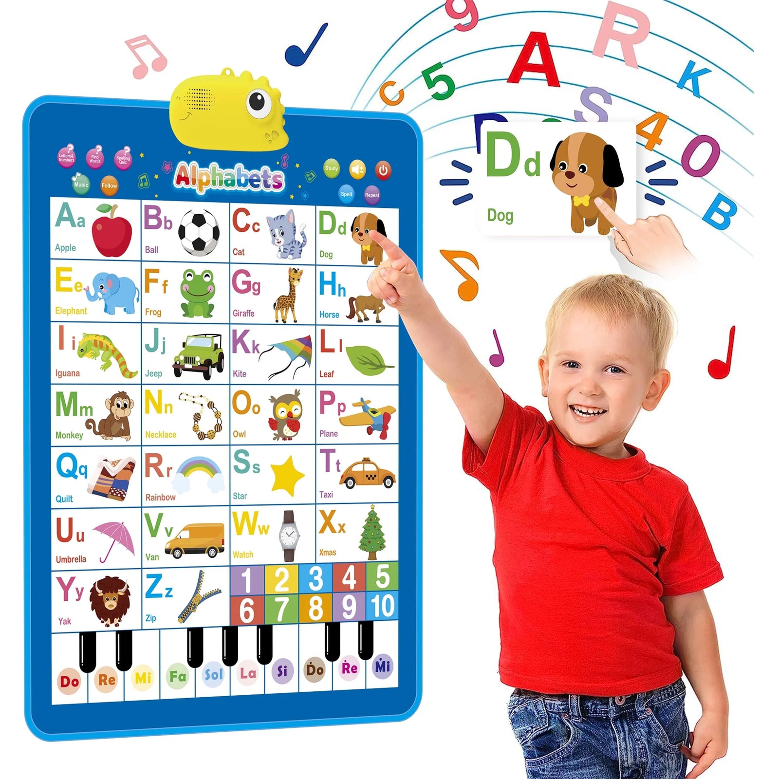 Electronic Alphabet Wall Chart, ABC Chart Learning Toys for 3 to 4 Years old