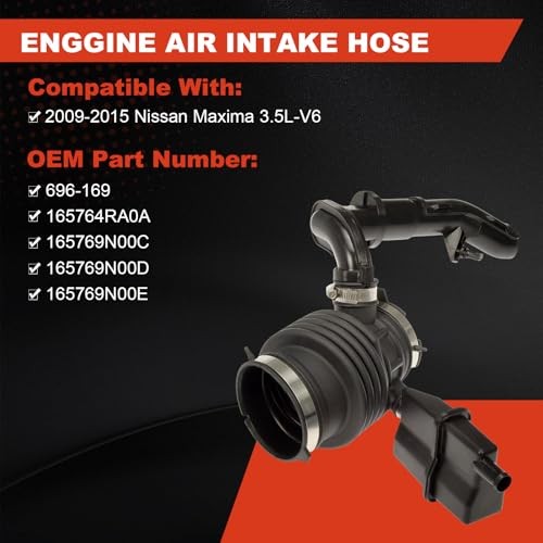 696-169 Engine Air Intake Hose 165769N00C Compatible with 2009 2010 2011 2012