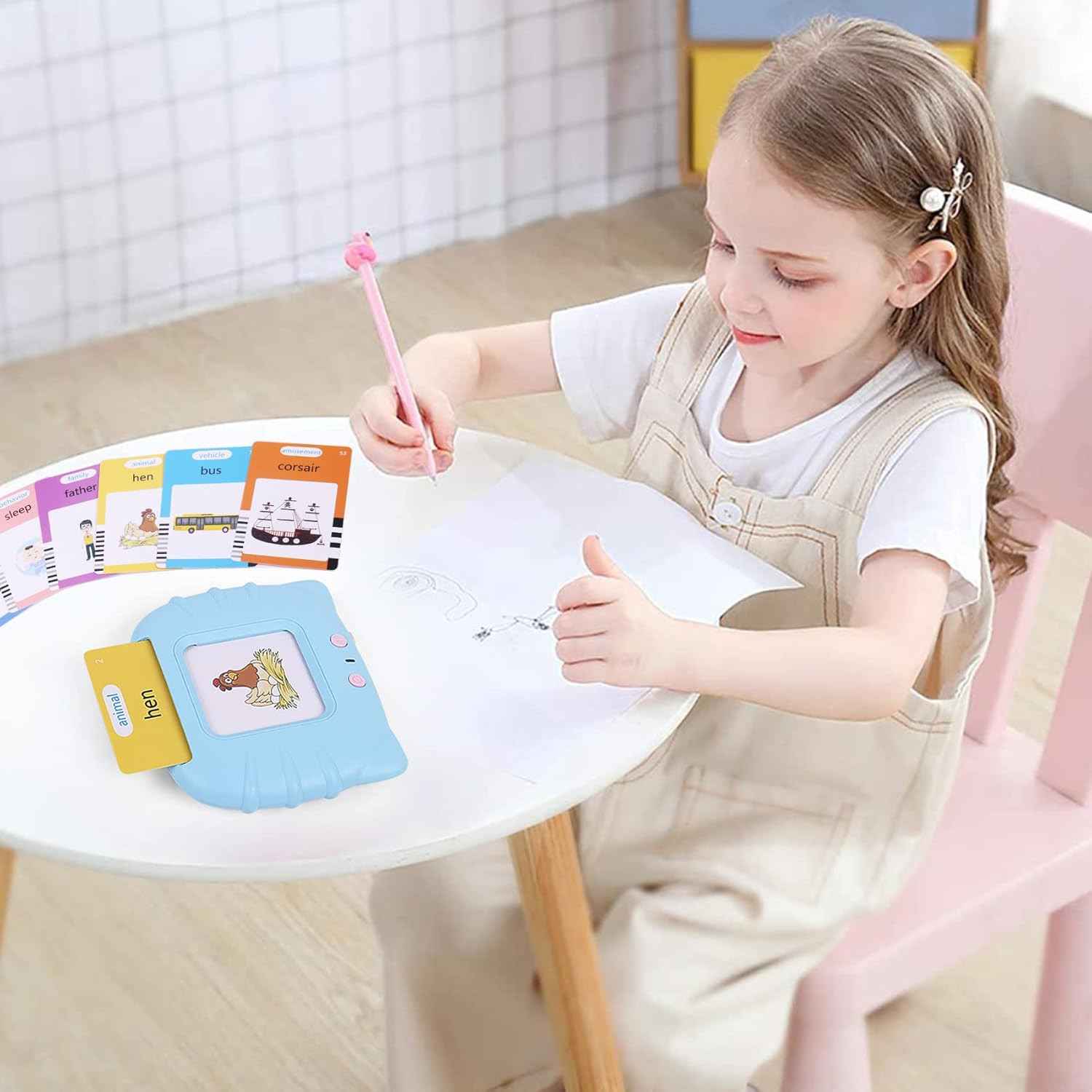 Talking Flash Cards for Toddler, Learning Toys for Toddlers 1-3 Pocket Speech, T
