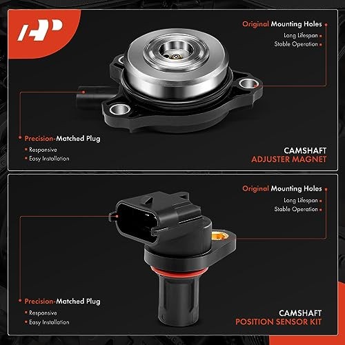 A-Premium 4-PC Camshaft Position Sensor + 4-PC Camshaft Adjuster Magnet Solenoid