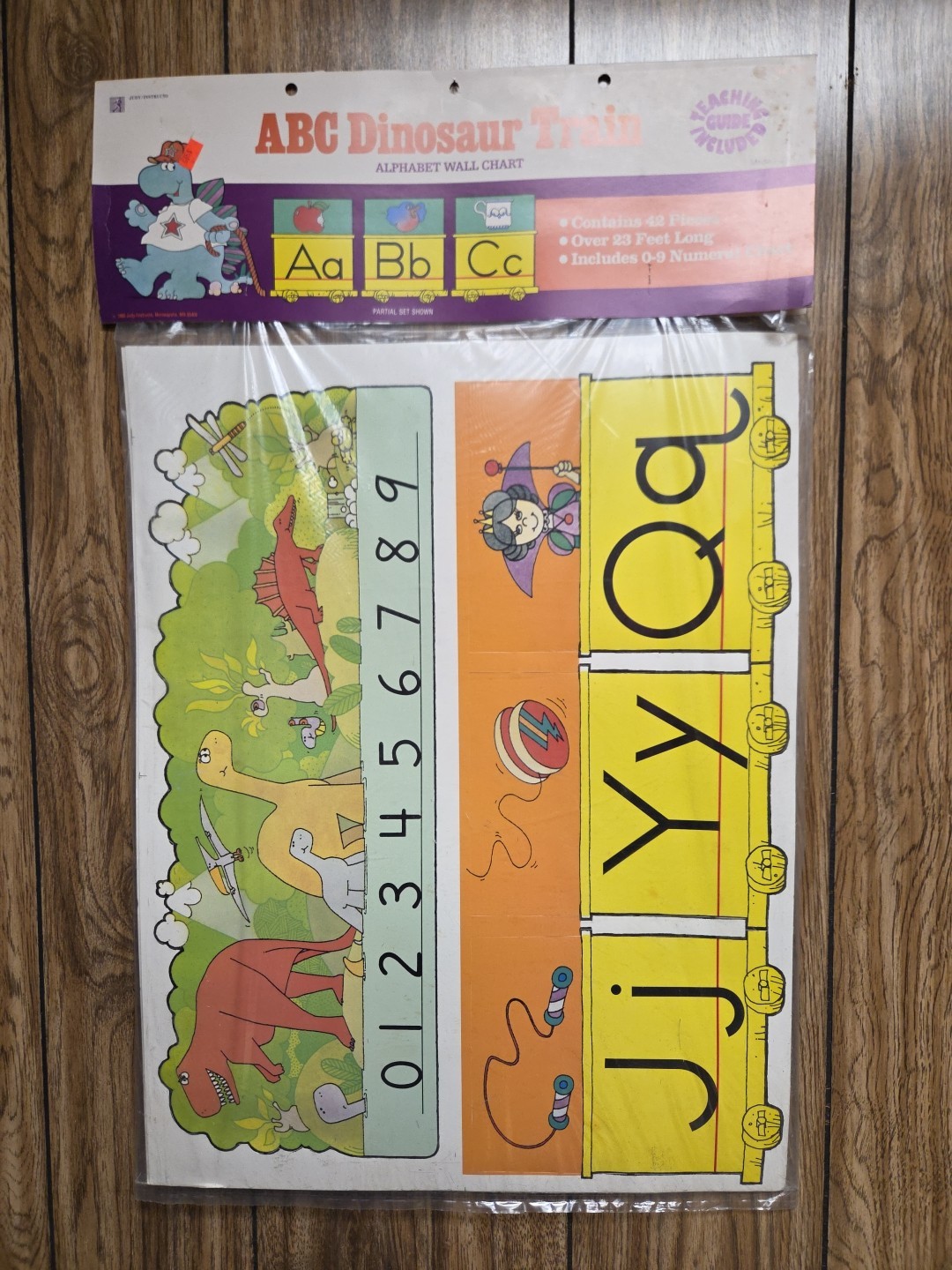 Vintage 1985 ABC Dinosaur Train Alphabet Wall Chart By Judy/Instructo