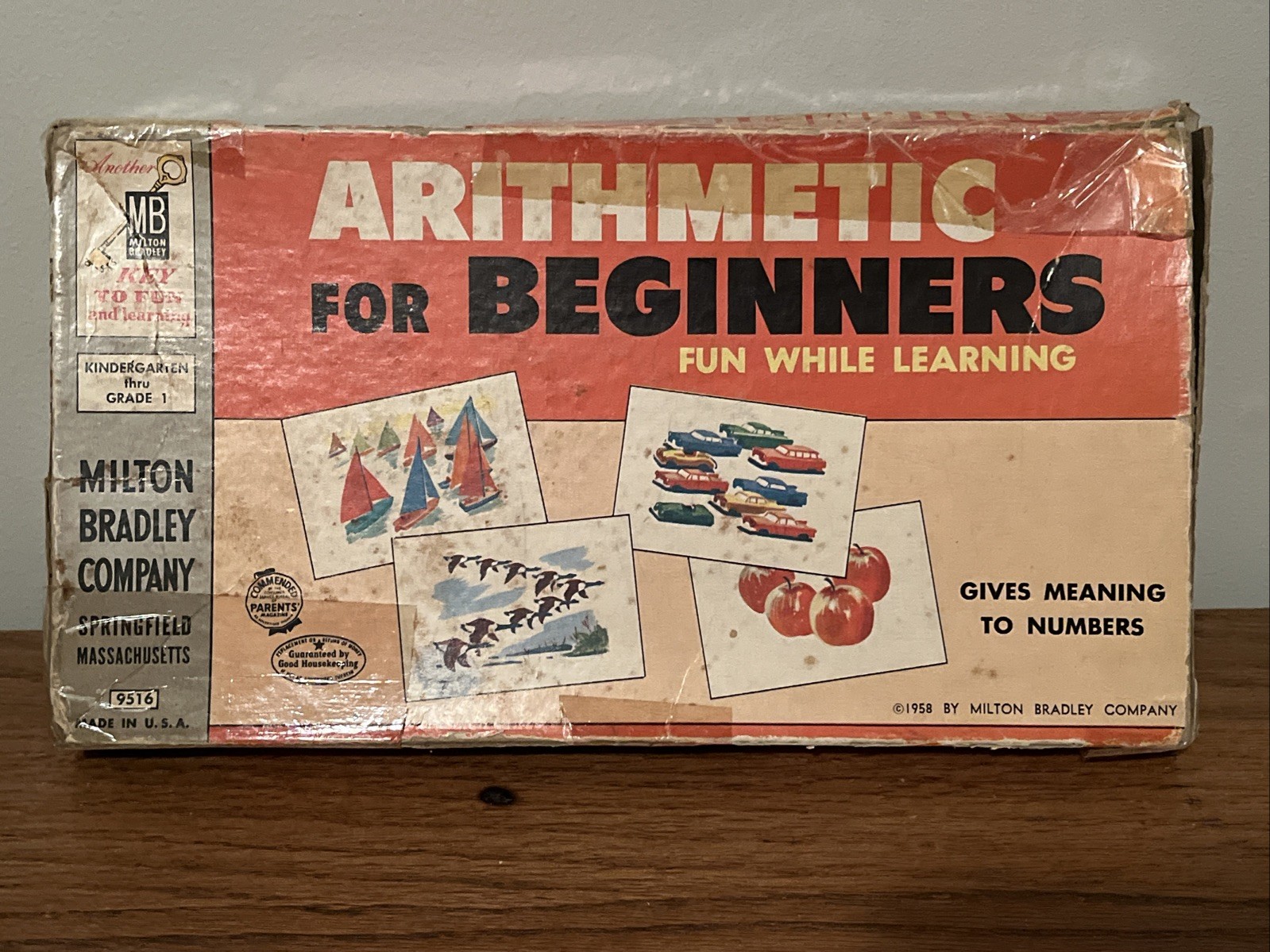 1958 Milton Bradley Arithmetic for Beginnings- Fun While Learning Complete #9516