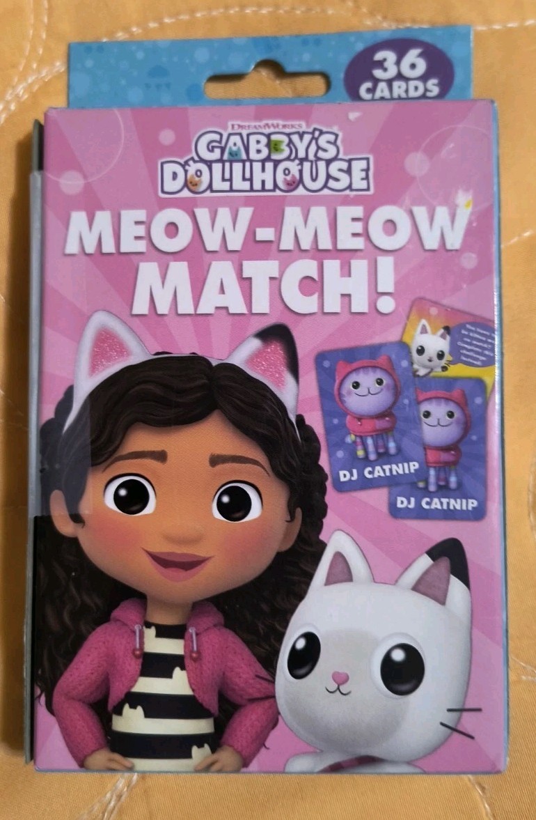 Gabby’s Dollhouse Meow-Meow Match Card Game Pack With 36 Cards Inside Box New!