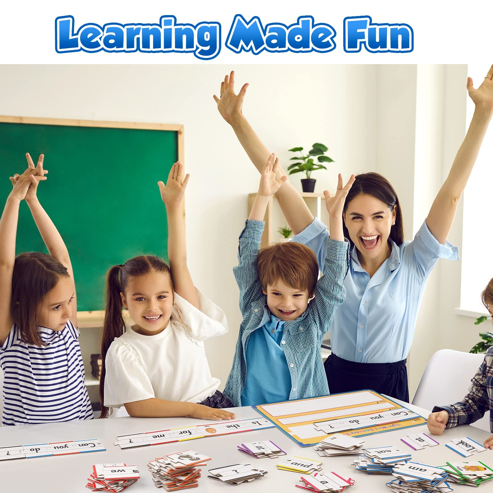 Sentence Building Games,Phonics Puzzles for Ages 5-8,Montessori Phonics Readi…