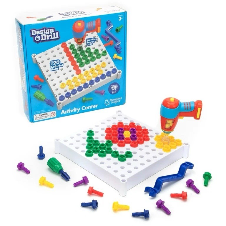 Educational Insights Design and Drill Activity Center, STEM Construction Toy