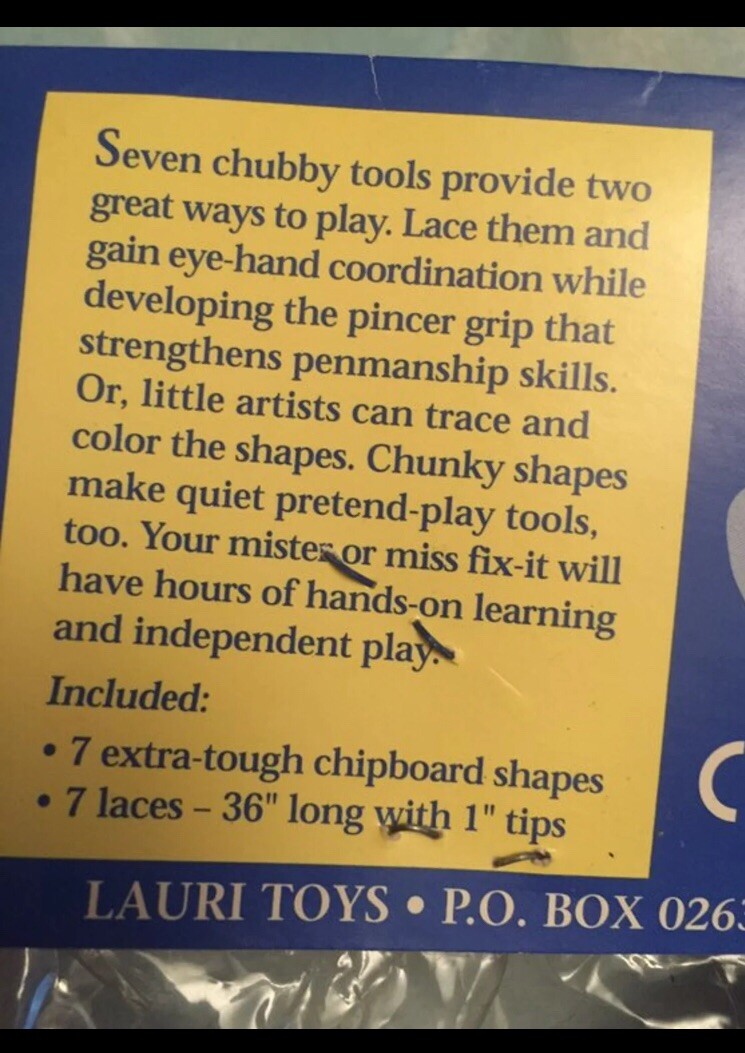 Preschool Childrens Lacing Toy Kids Activity Sensory Special Needs Learning Game