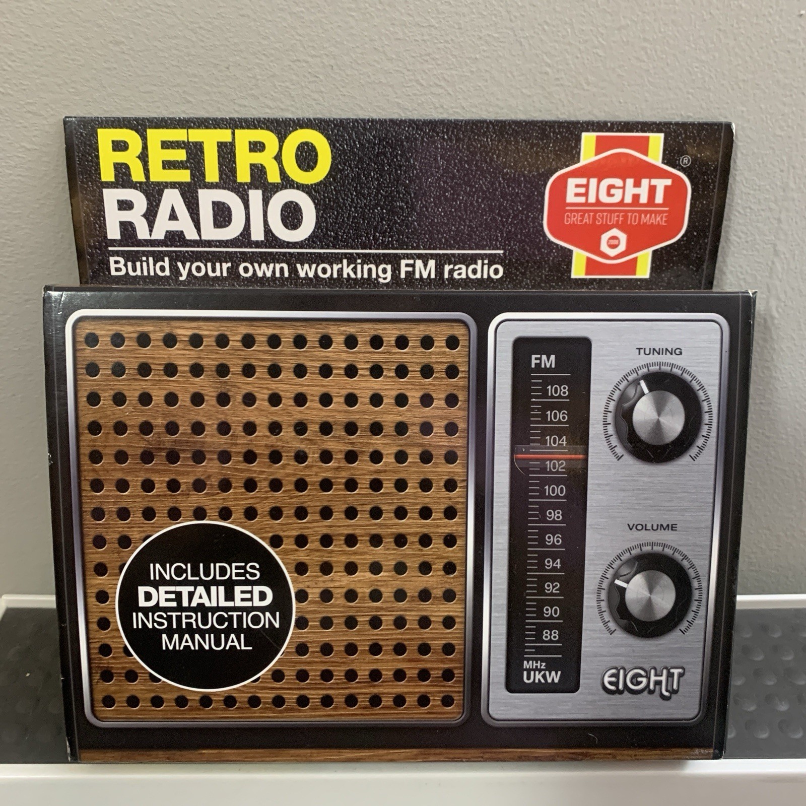 Retro Radio Construction Kit DIY Build Your Own Kit Eight Innovation 1970s Style