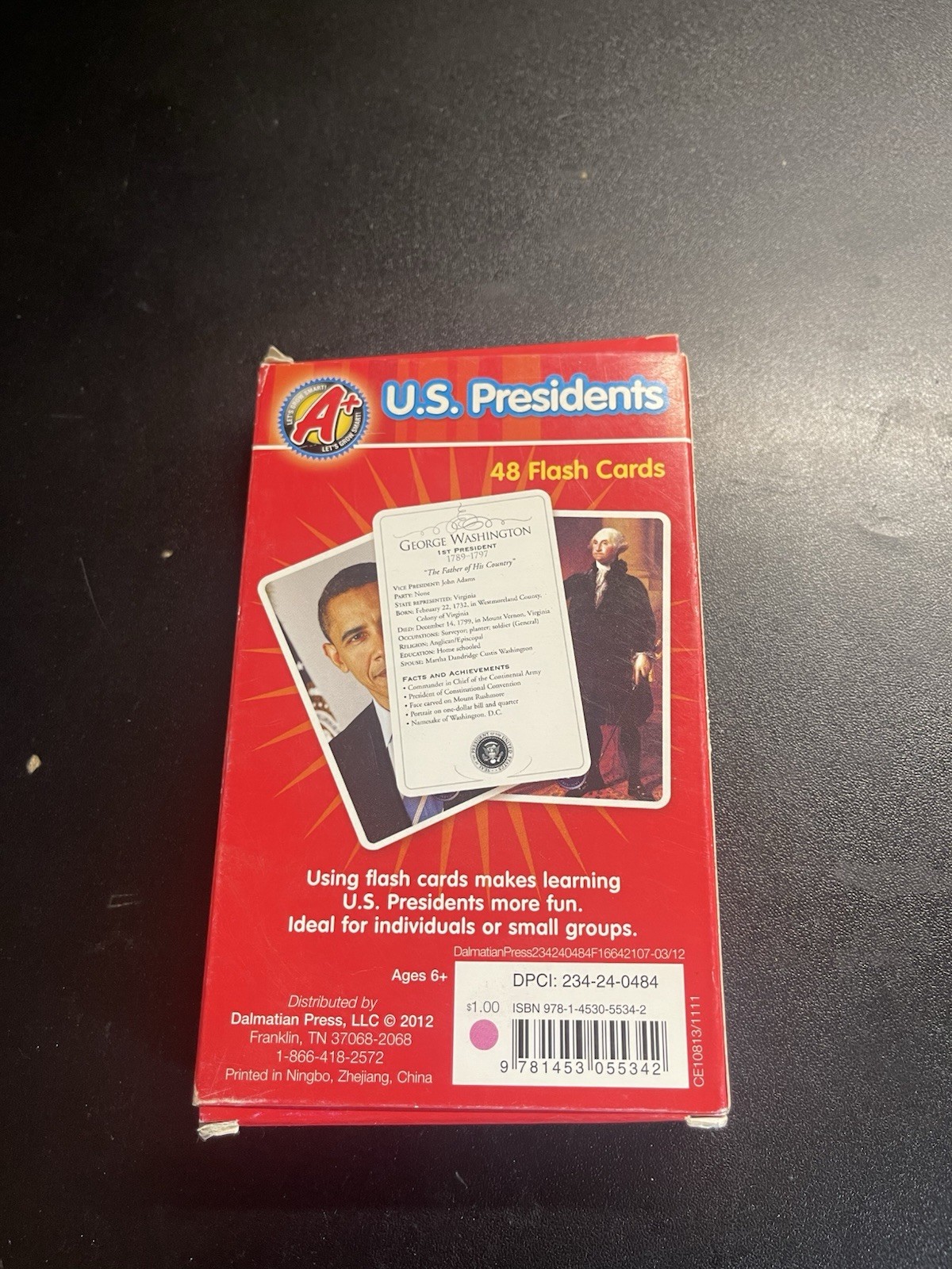 A+ FLASH CARDS LOT OF STATES PRESIDENTS (A8)